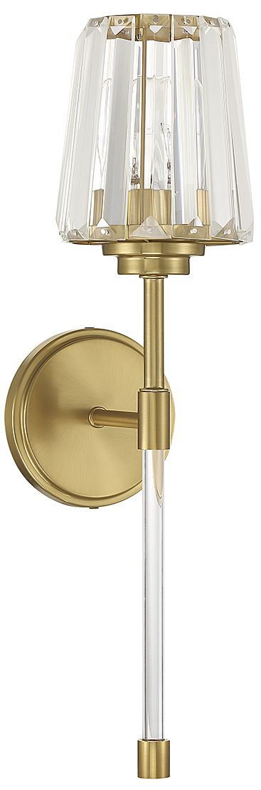Image 2 Garnet 1-Light Wall Sconce in Warm Brass more views