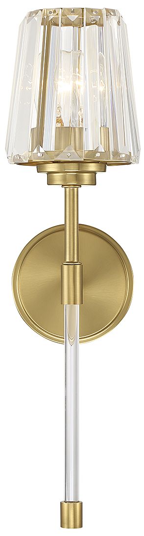 Image 3 Garnet 1-Light Wall Sconce in Warm Brass more views