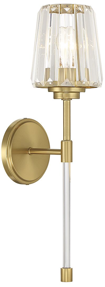 Image 4 Garnet 1-Light Wall Sconce in Warm Brass more views