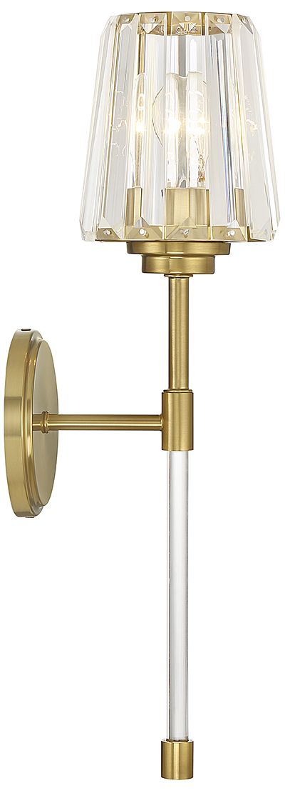 Image 5 Garnet 1-Light Wall Sconce in Warm Brass more views