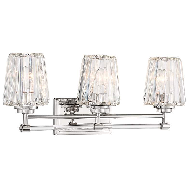 Image 3 Garnet 24" Wide Polished Nickel 3-Light Bath Light more views