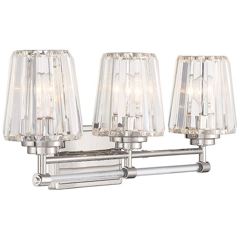 Image 4 Garnet 24" Wide Polished Nickel 3-Light Bath Light more views