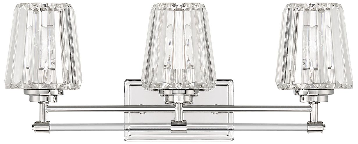 Image 2 Garnet 3-Light Bathroom Vanity Light in Polished Nickel more views