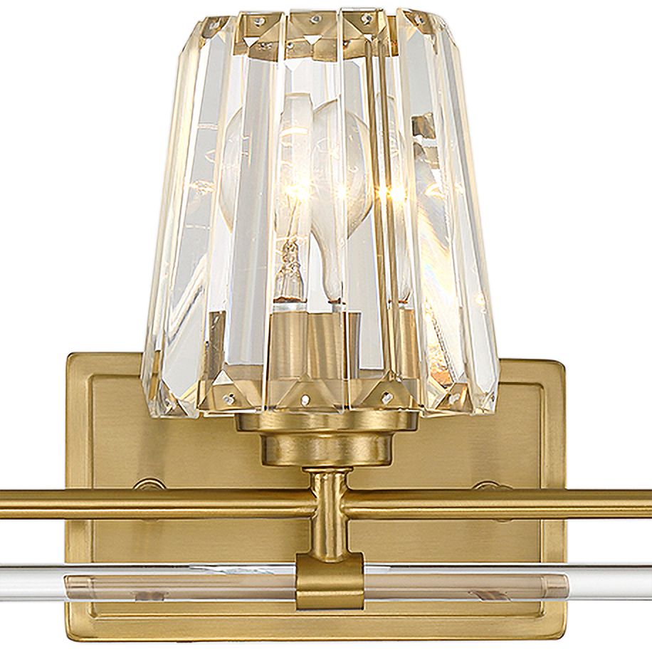 Image 2 Garnet 3-Light Bathroom Vanity Light in Warm Brass more views