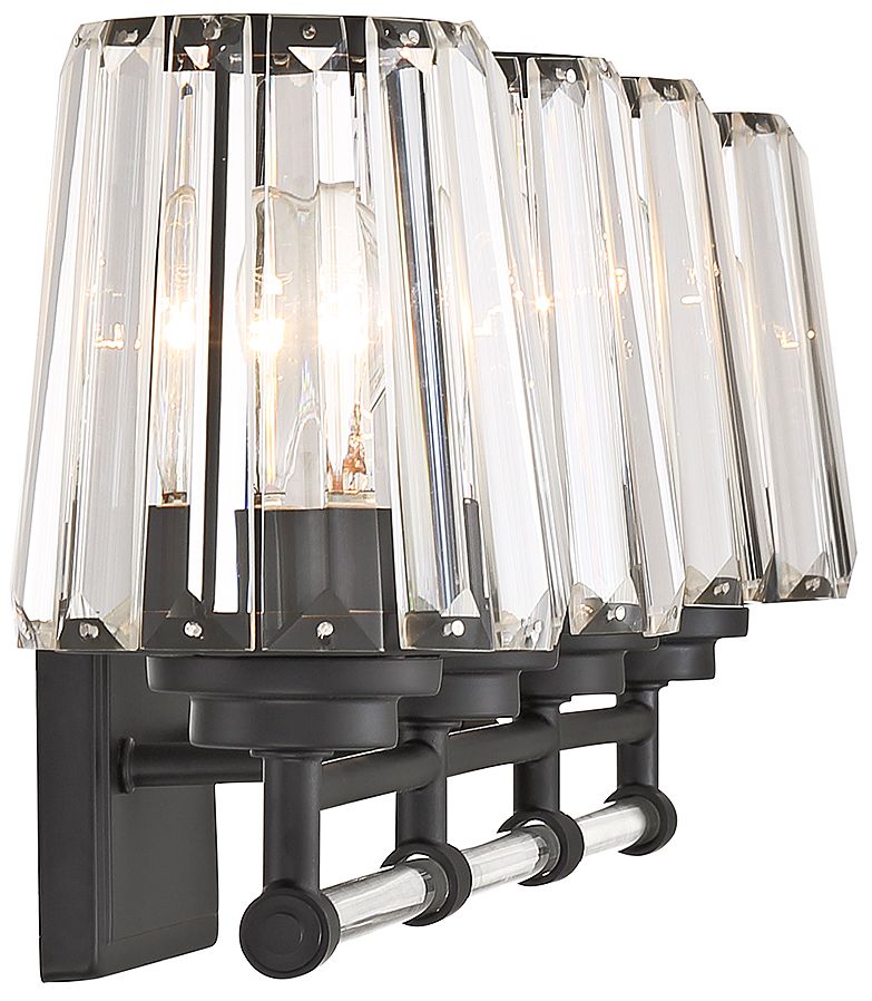 Image 3 Garnet 4-Light Bathroom Vanity Light in Matte Black more views