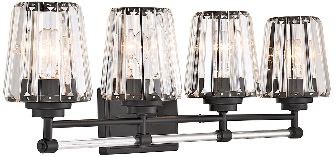 Image 4 Garnet 4-Light Bathroom Vanity Light in Matte Black more views