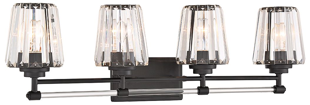 Image 5 Garnet 4-Light Bathroom Vanity Light in Matte Black more views