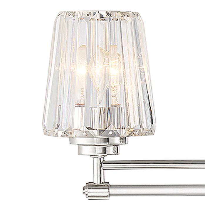 Image 2 Garnet 4-Light Bathroom Vanity Light in Polished Nickel more views