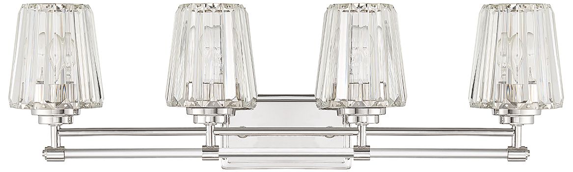 Image 3 Garnet 4-Light Bathroom Vanity Light in Polished Nickel more views