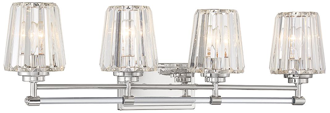 Image 4 Garnet 4-Light Bathroom Vanity Light in Polished Nickel more views