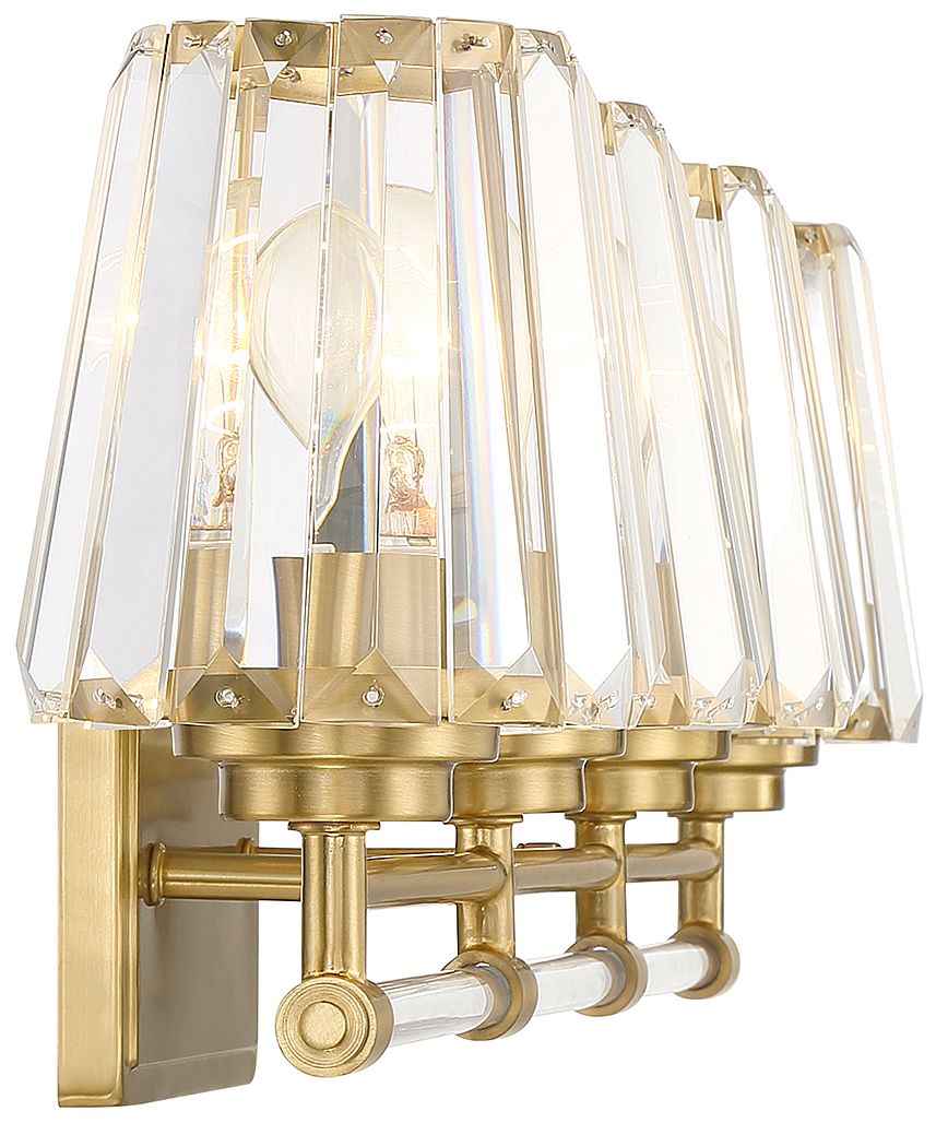 Image 5 Garnet 4-Light Bathroom Vanity Light in Warm Brass more views