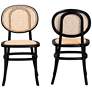 6_Garold Beige Woven Rattan Black Wood Dining Chairs Set of 2 more views