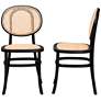 7_Garold Beige Woven Rattan Black Wood Dining Chairs Set of 2 more views