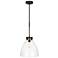 Garrett 13 1/2" Wide Aged Iron and Clear Glass Pendant Light