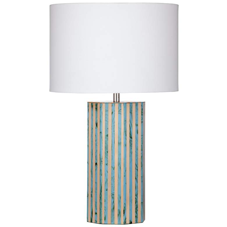 Image 1 Garrett 27 inch Transitional Styled Blue Table Lamp