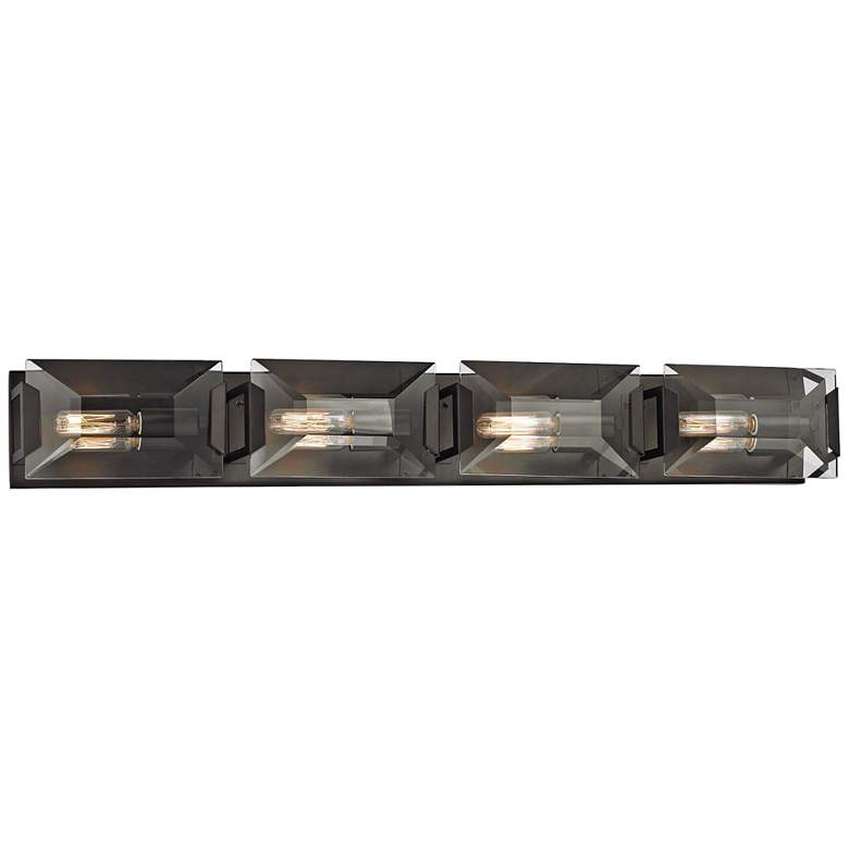 Image 1 Garrett 35" Wide Oil Rubbed Bronze 4-Light Bath Light