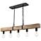 Garrett 39 1/2"W Antique Black Iron 5-Light Linear Pendant