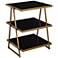 Garrity 20" Wide Gold Leaf and Black Tiered Accent Table