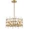 Garroway 24" Wide Aged Brass 6-Light Chandelier