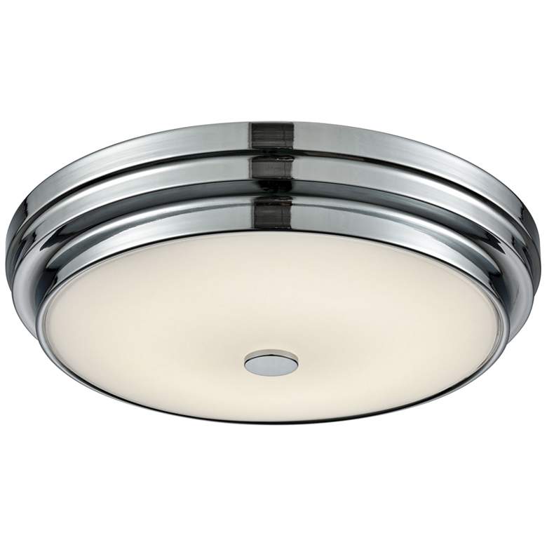 Image 1 Garvey 12 3/4 inch Wide Chrome Round LED Ceiling Light