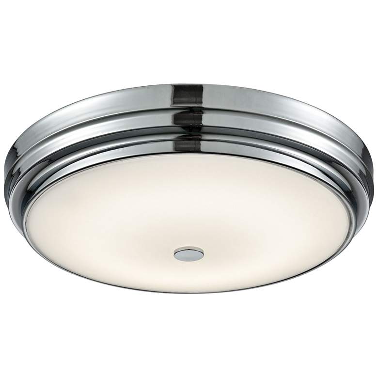 Image 1 Garvey 15 3/4 inch Wide Chrome Round LED Ceiling Light