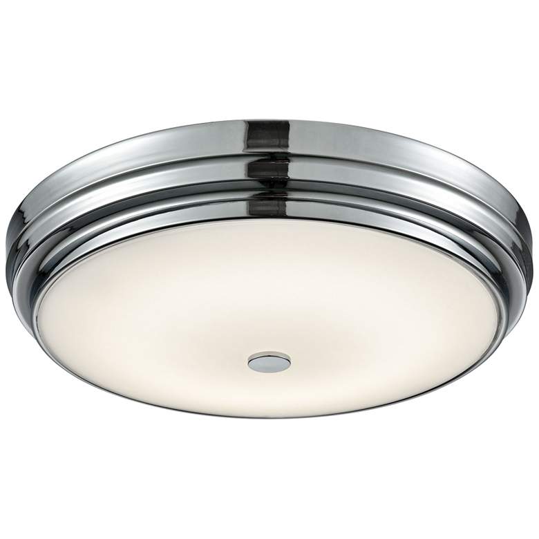 Image 1 Garvey 15 3/4" Wide Chrome Round LED Ceiling Light