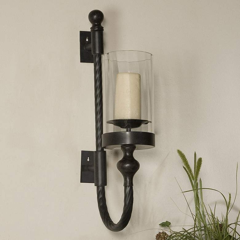 Image 1 Garvin 27 inch High Twist Candle Holder Wall Sconce