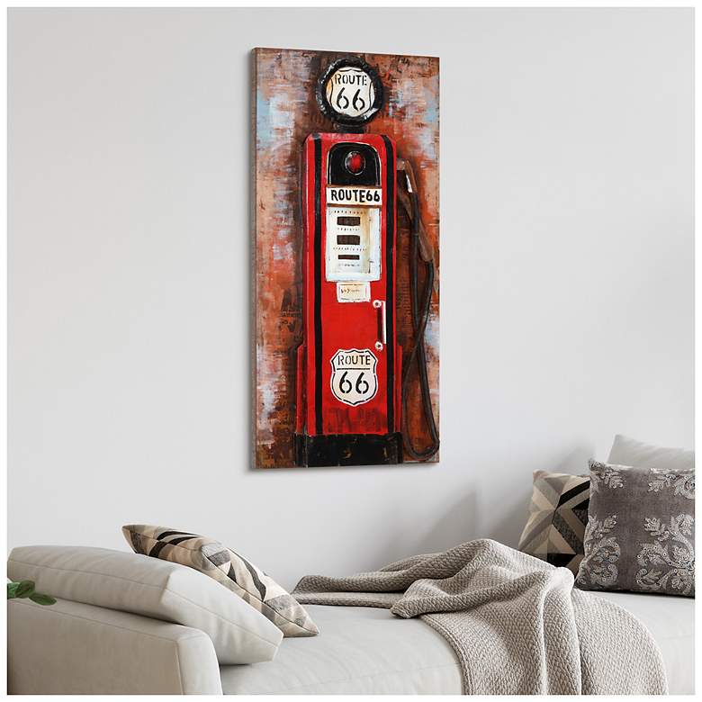 Image 6 Gas Pump" Mixed Media Iron Hand Painted Dimensional Wall Art more views