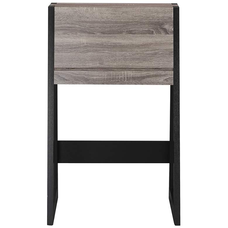 Image 3 Gase 26 inch Wide Distressed Gray and Black Fold Down Desk more views