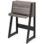 Gase 26" Wide Distressed Gray and Black Fold Down Desk