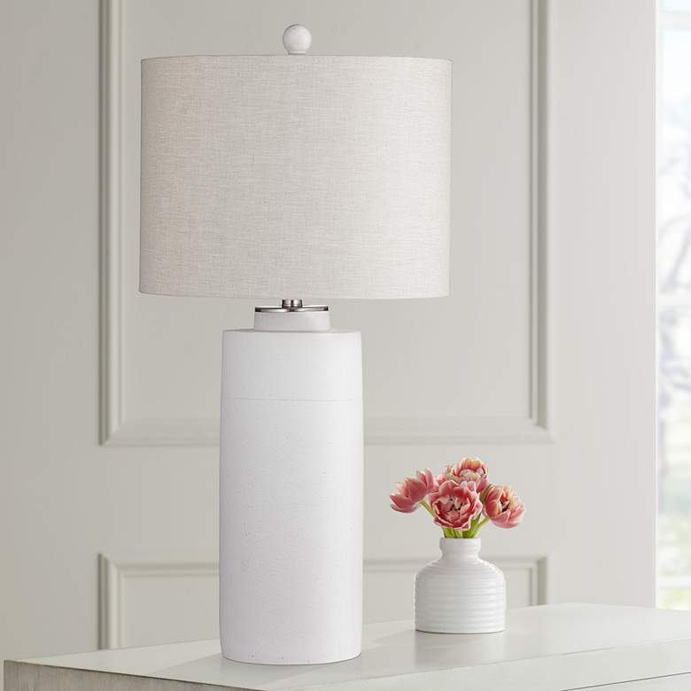 Image 1 Gasherbrum White Column Table Lamp