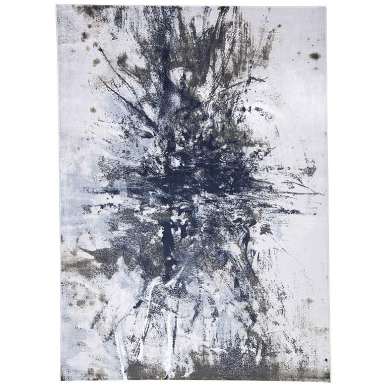 Image 1 Gaspar Modern Abstract Soft Indoor Blue Area Rug 3833F
