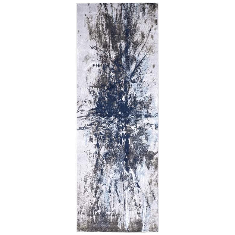 Image 1 Gaspar Modern Abstract Soft Indoor Blue Area Rug 3833F