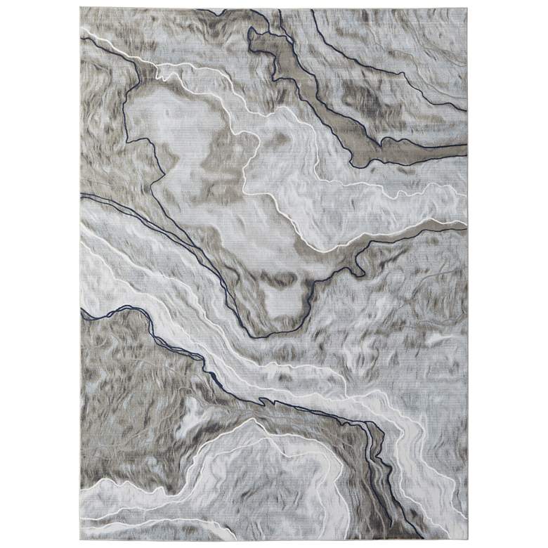 Image 1 Gaspar Modern Abstract Soft Indoor Taupe Area Rug 39KUF