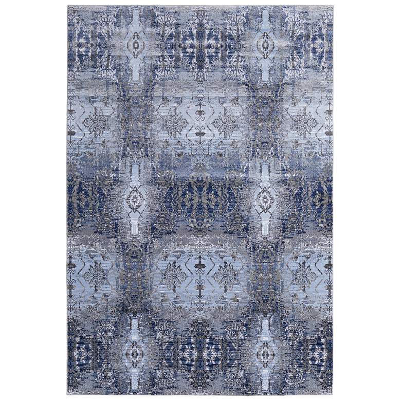 Image 1 Gaspar Modern Damask Soft Indoor Blue Area Rug 3834F