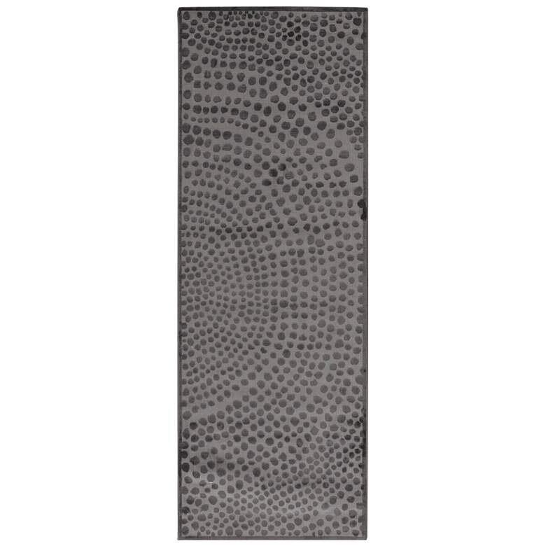 Image 1 Gaspar Modern Polka Dots Soft Indoor Gray Area Rug 3835F
