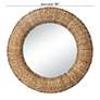 Gasso Brown Dried Plant Coiled Weaved 37" Round Wall Mirror