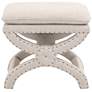 1_Gaston Bisque French Fabric Ottoman
