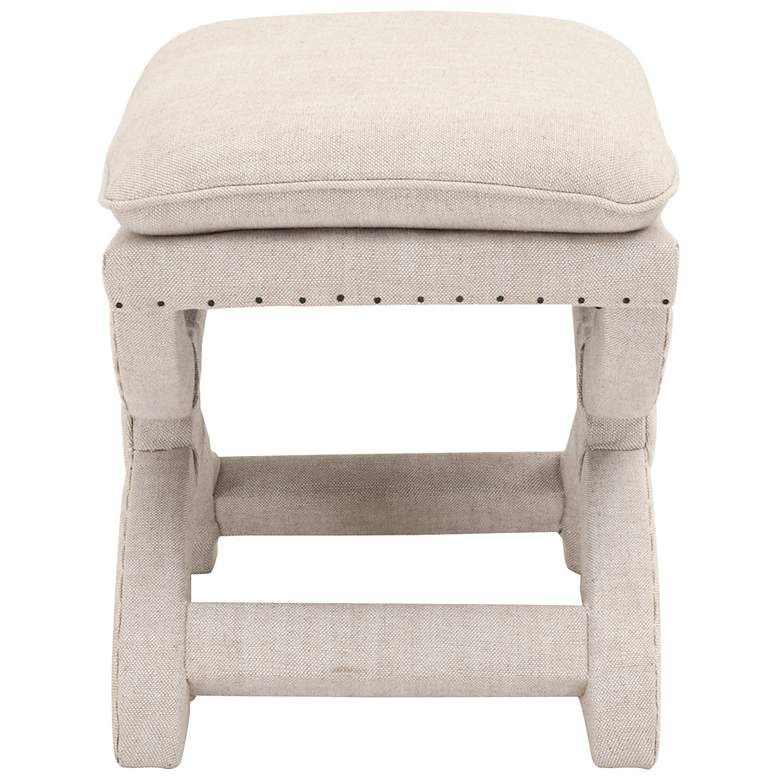 Image 4 Gaston Bisque French Fabric Ottoman more views