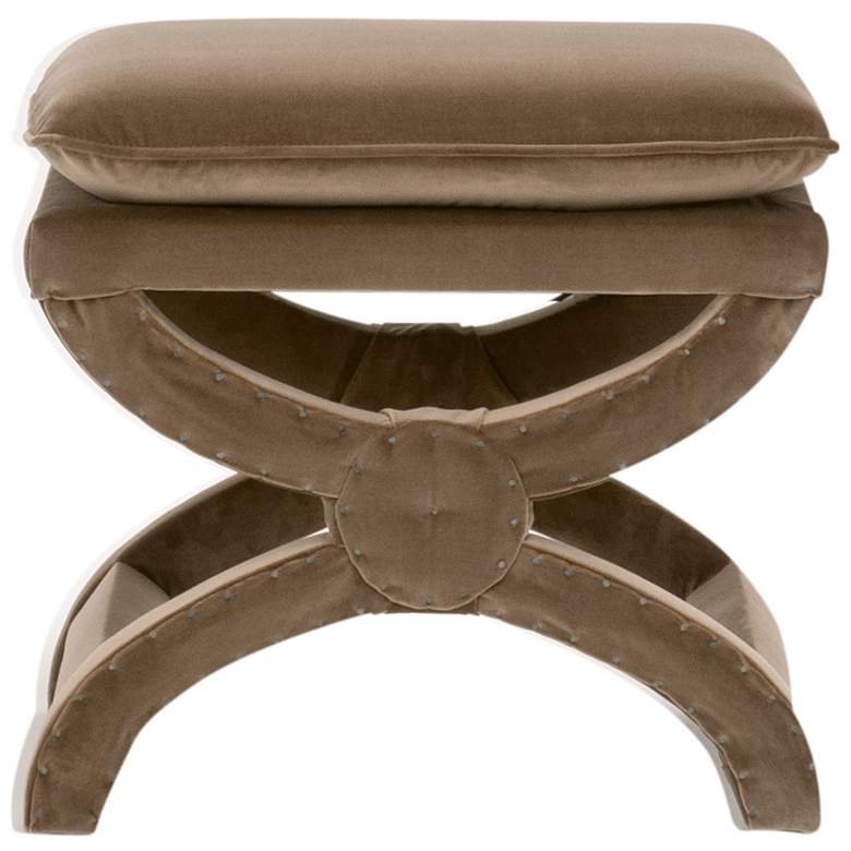 Image 1 Gaston Ottoman, Caramel Velvet