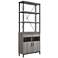 Gastoni 31 1/2"W Vintage Gray Oak 2-Drawer Accent Bookcase