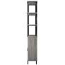 3_Gastoni 31 1/2"W Vintage Gray Oak 2-Drawer Accent Bookcase more views