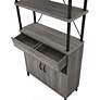 4_Gastoni 31 1/2"W Vintage Gray Oak 2-Drawer Accent Bookcase more views