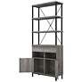 7_Gastoni 31 1/2"W Vintage Gray Oak 2-Drawer Accent Bookcase more views