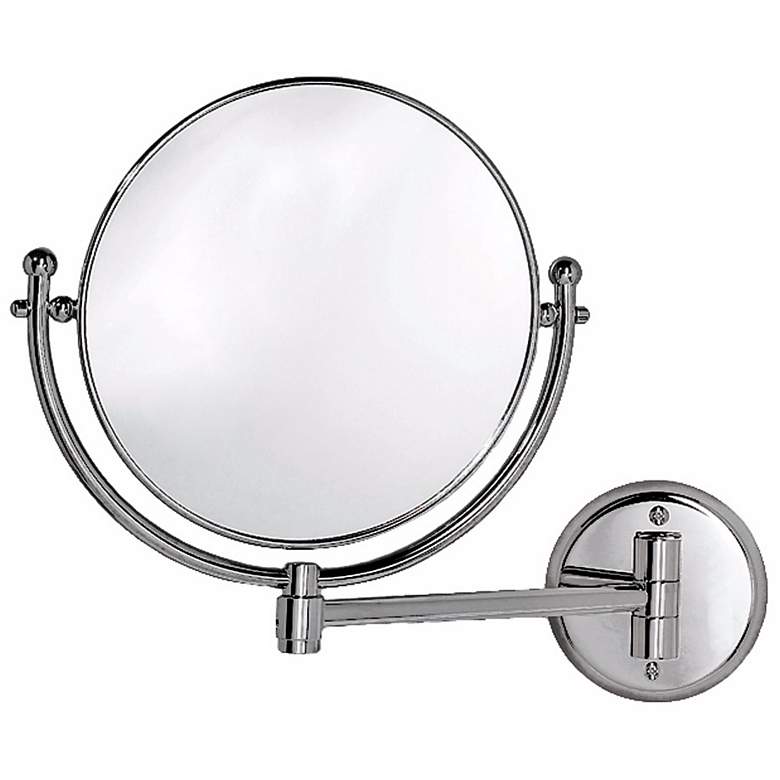 Image 1 Gatco 14 1/4" Wide Chrome Swing Arm Wall Mirror
