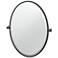 Gatco A-Line 26.5"H Framed Oval Mirror, Matte Black