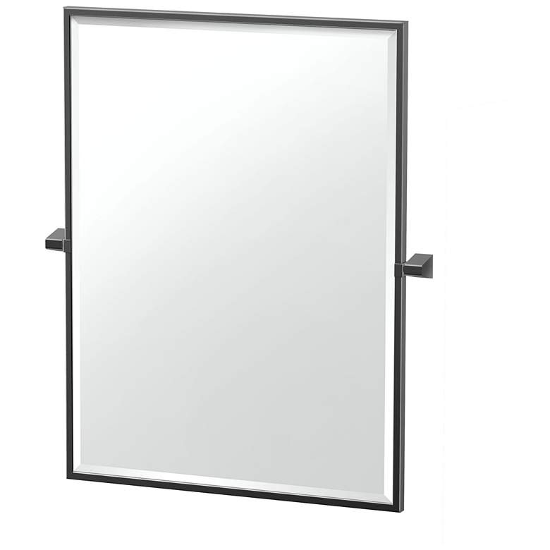 Image 1 Gatco A-Line 31.5"H Framed Rectangle Mirror, Matte Black