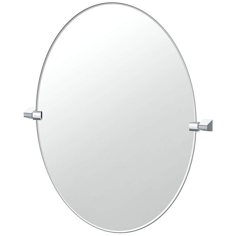 Image 1 Gatco A-Line 32"H Frameless Oval Mirror, Chrome