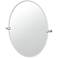 Gatco A-Line 32"H Frameless Oval Mirror, Chrome