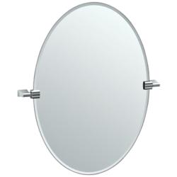 Gatco Bleu Chrome 23 1/2&quot; x 26 1/2&quot; Oval Vanity Mirror